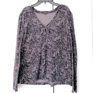 Rails grey snake print long sleeve casual shirt